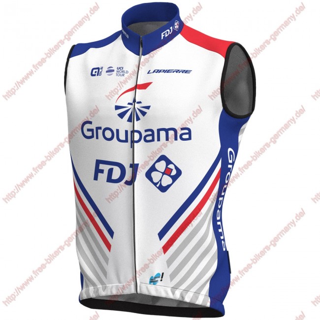 Radsport Groupama Fdj 2018 Windstopper ärmelloses Trikot Kurz Radsport Groupama Fdj 2018 Windstopper ärmelloses Trikot Kurz