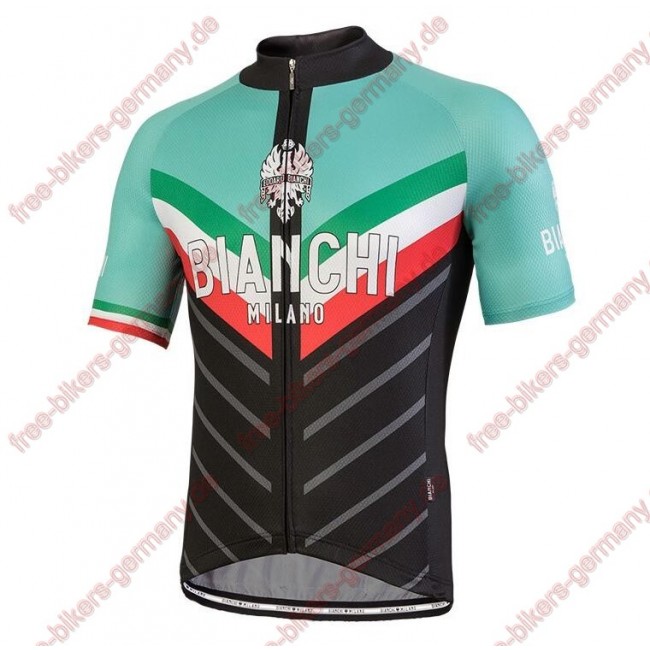 Profiteam 2018 Bianchi Milano Tiera Blau schwarz Trikot Kurzarm 33016BB