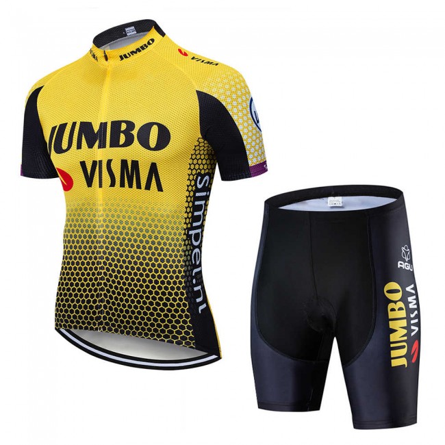 Fahrradbekleidung Radsport 2020 TEAM JUMBO-VISMA Radbekleidung Satz Trikot Kurzarm+Fahrradhose Set Outlet Fahrradbekleidung Radsport 2020 TEAM JUMBO-VISMA Radbekleidung Satz Trikot Kurzarm+Fahrradhose Set Outlet