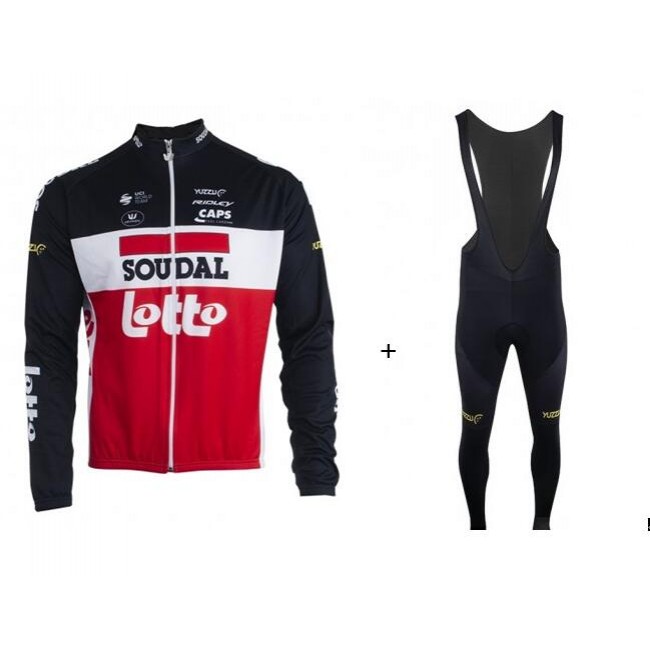 Fahrradbekleidung Radsport 2020 LOTTO SOUDAL Trikot Langarm+ Trägerhosen Set Fahrradbekleidung Radsport 2020 LOTTO SOUDAL Trikot Langarm+ Trägerhosen Set