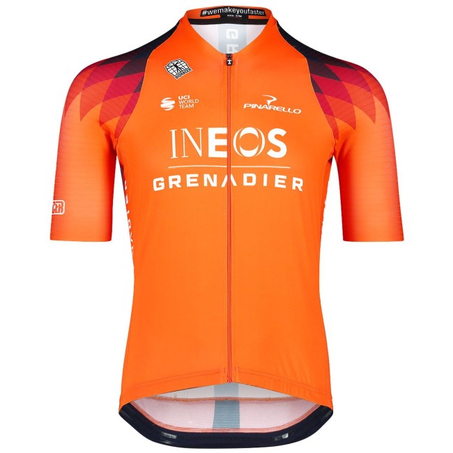 INEOS GRENADIERS 2023 training edition ICON Radtrikot kurzarm(langer RV)-Radsport-Profi-Team