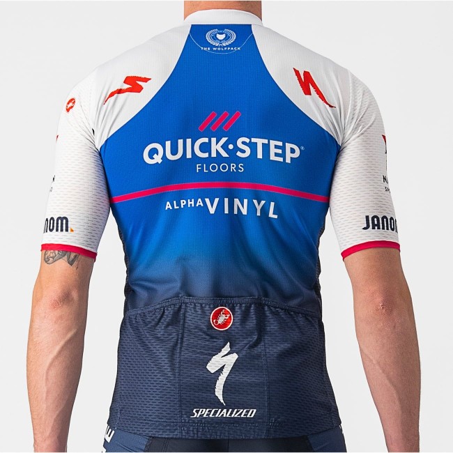 Quick Step-Alpha Vinyl 2022 Competizione Radtrikot kurzarm-Radsport-Profi-Team Quick Step-Alpha Vinyl 2022 Competizione Radtrikot kurzarm-Radsport-Profi-Team