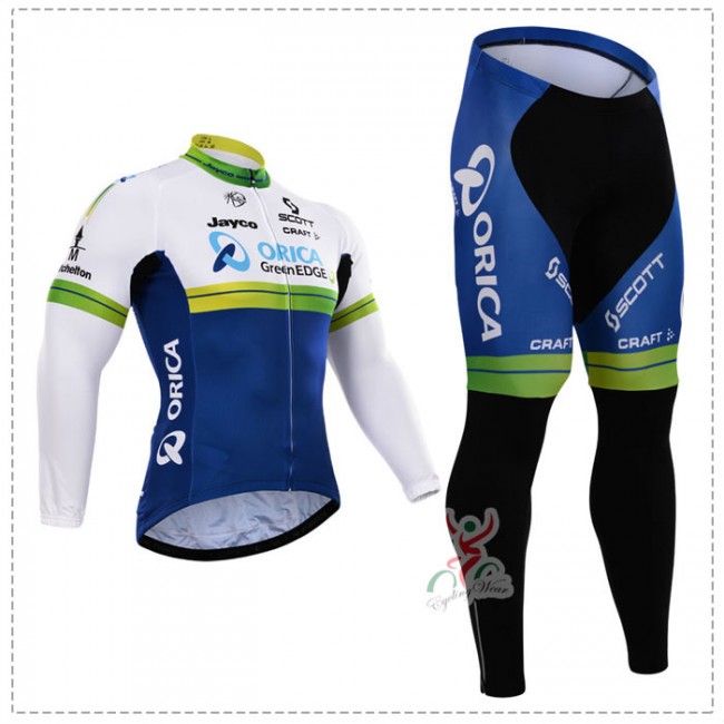 2015 Orica Greenedge Fahrradbekleidung Radtrikot Satz Langarm und Lange Fahrradhose JDNQ376 2015 Orica Greenedge Fahrradbekleidung Radtrikot Satz Langarm und Lange Fahrradhose JDNQ376