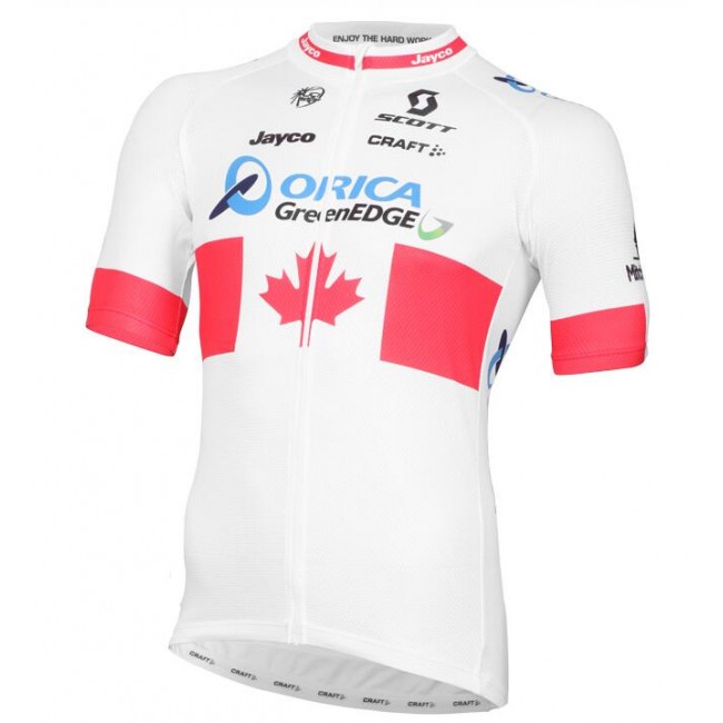 2015 ORICA GREENEDGE Canadian Champion Radtrikot Kurzarm YMBT806 2015 ORICA GREENEDGE Canadian Champion Radtrikot Kurzarm YMBT806