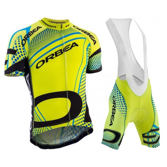2015 Orbea fluo Gelb Blau Fahrradbekleidung Satz Fahrradtrikot Kurzarm Trikot und Kurz Trägerhose LMGE773 2015 Orbea fluo Gelb Blau Fahrradbekleidung Satz Fahrradtrikot Kurzarm Trikot und Kurz Trägerhose LMGE773