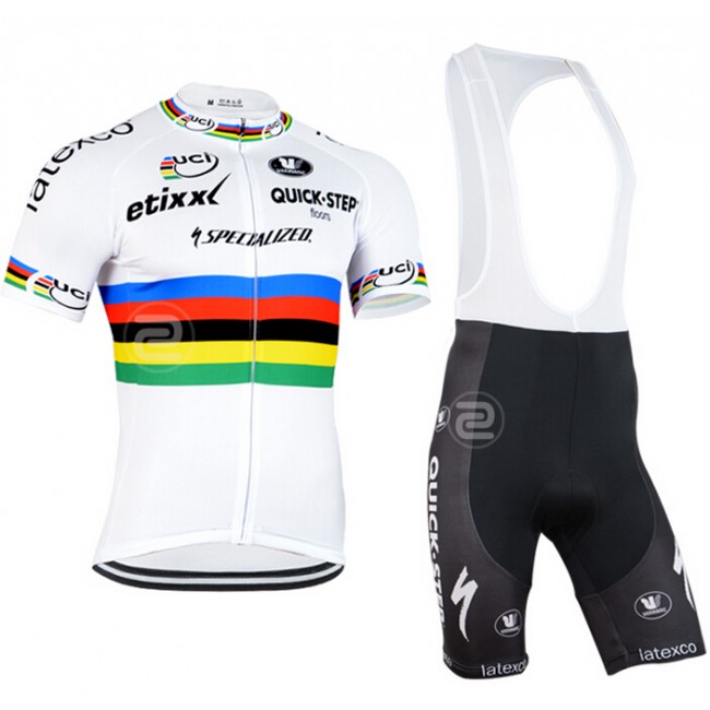 2015 Specialized Quick Step Fahrradbekleidung Satz Fahrradtrikot Kurzarm Trikot und Kurz Trägerhose MPSZ507