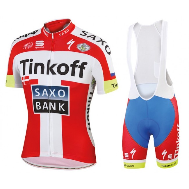 Tinkoff-Saxo Bank Champion danoise 2015 Fahrradbekleidung Satz Fahrradtrikot Kurzarm Trikot und Kurz Trägerhose KTKF733 Tinkoff-Saxo Bank Champion danoise 2015 Fahrradbekleidung Satz Fahrradtrikot Kurzarm Trikot und Kurz Trägerhose KTKF733