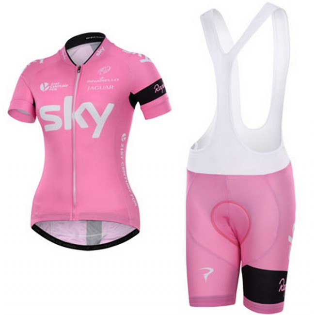 2015 Sky Damen Fahrradbekleidung Satz Fahrradtrikot Kurzarm Trikot und Kurz Trägerhose YMGR589
