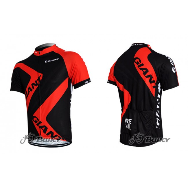 2012 Giant Ride Life Radtrikot Kurzarm Schwarz Rot IEGB902