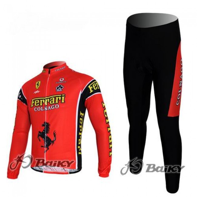 Ferrari Colnago Pro Team Radbekleidung Satz Fahrradtrikot Langarm und Lang Radhose Rot FBAW545 Ferrari Colnago Pro Team Radbekleidung Satz Fahrradtrikot Langarm und Lang Radhose Rot FBAW545