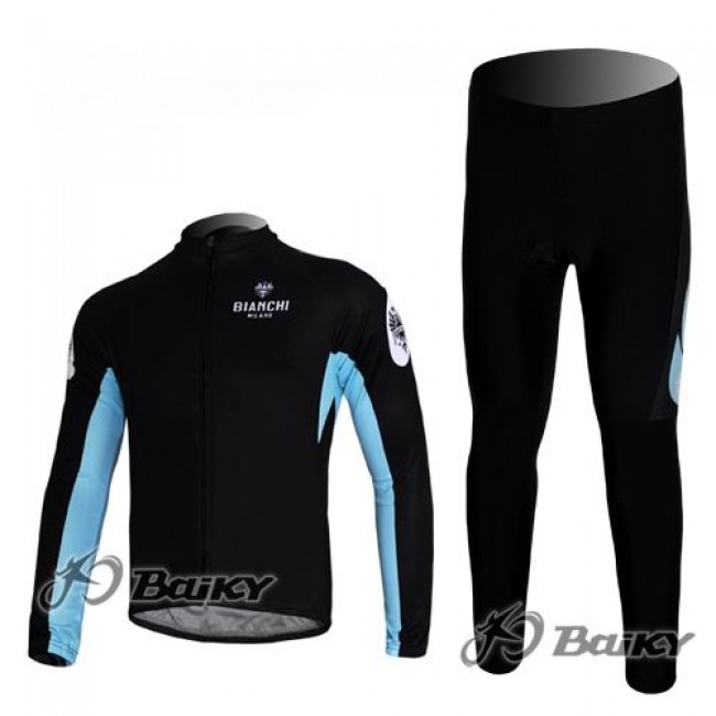 Bianchi Pro Team Radbekleidung Satz Fahrradtrikot Langarm und Lang Radhose Schwarz Blau GNAG354 Bianchi Pro Team Radbekleidung Satz Fahrradtrikot Langarm und Lang Radhose Schwarz Blau GNAG354