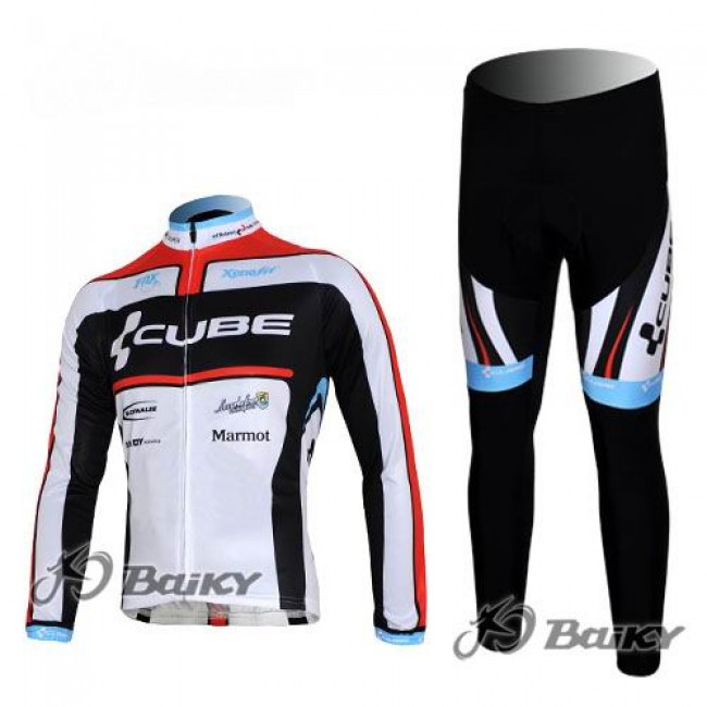Cube Fintro Pro Team Radbekleidung Satz Fahrradtrikot Langarm und Lang Radhose Weiß Schwarz Rot OXYB294 Cube Fintro Pro Team Radbekleidung Satz Fahrradtrikot Langarm und Lang Radhose Weiß Schwarz Rot OXYB294