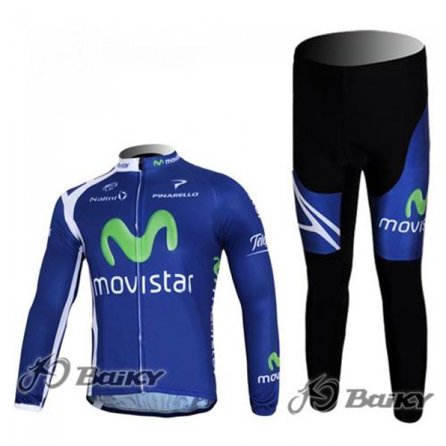 Movistar Team Radbekleidung Satz Fahrradtrikot Langarm und Lang Radhose Blau RNAN743 Movistar Team Radbekleidung Satz Fahrradtrikot Langarm und Lang Radhose Blau RNAN743