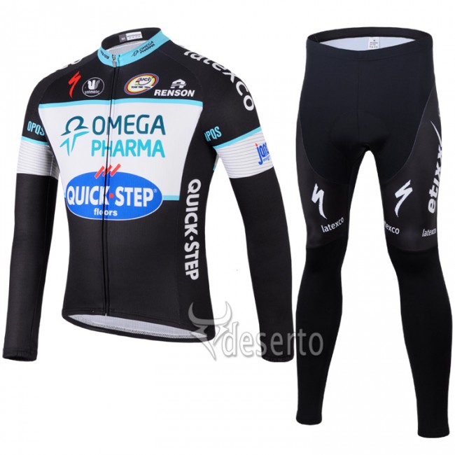2014 Omega Pharma Quick Step Radbekleidung Satz Fahrradtrikot Langarm und Lang Radhose RVJR771 2014 Omega Pharma Quick Step Radbekleidung Satz Fahrradtrikot Langarm und Lang Radhose RVJR771