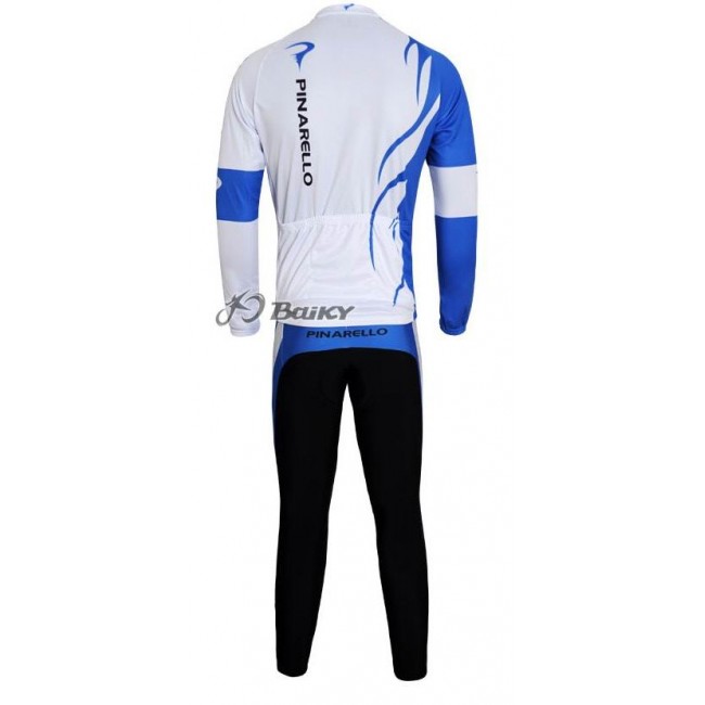 Pinarello Pro Team Radbekleidung Satz Fahrradtrikot Langarm und Lang Radhose Weiß Blau UUYM774 Pinarello Pro Team Radbekleidung Satz Fahrradtrikot Langarm und Lang Radhose Weiß Blau UUYM774