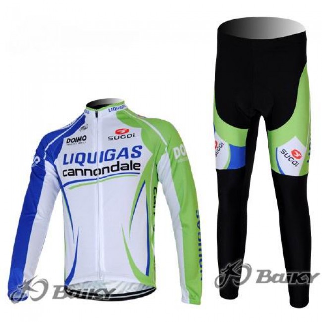 Liquigas Cannondale Pro Team Radbekleidung Satz Fahrradtrikot Langarm und Lang Radhose Grün Weiß VHRJ686 Liquigas Cannondale Pro Team Radbekleidung Satz Fahrradtrikot Langarm und Lang Radhose Grün Weiß VHRJ686