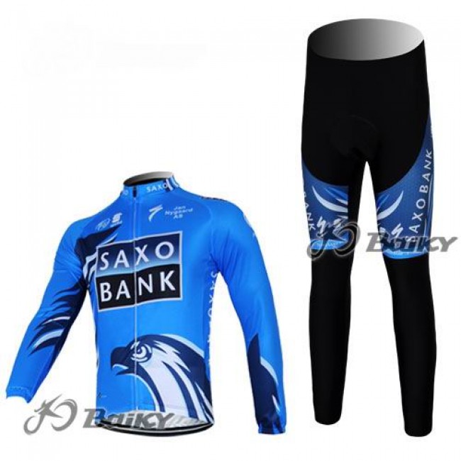 Saxo Bank Sungard Pro Team Radbekleidung Satz Fahrradtrikot Langarm und Lang Radhose Blau Schwarz XSAS328 Saxo Bank Sungard Pro Team Radbekleidung Satz Fahrradtrikot Langarm und Lang Radhose Blau Schwarz XSAS328