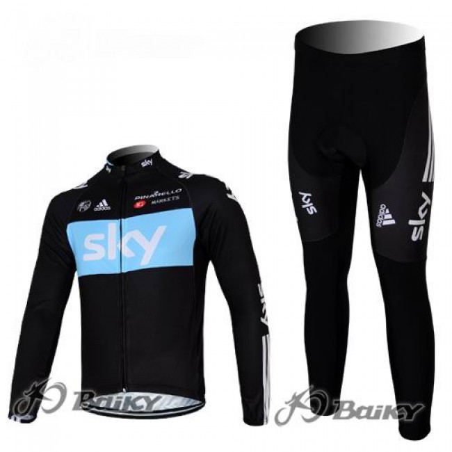 Sky Pinarello Pro Team Radbekleidung Satz Fahrradtrikot Langarm und Lang Radhose Schwarz Blau ZMVI290 Sky Pinarello Pro Team Radbekleidung Satz Fahrradtrikot Langarm und Lang Radhose Schwarz Blau ZMVI290