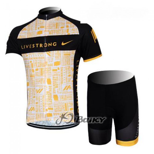 2012 LiveStrong Radbekleidung Radtrikot Kurzarm und Fahrradhosen Kurz Schwarz Gelb REQD998 2012 LiveStrong Radbekleidung Radtrikot Kurzarm und Fahrradhosen Kurz Schwarz Gelb REQD998