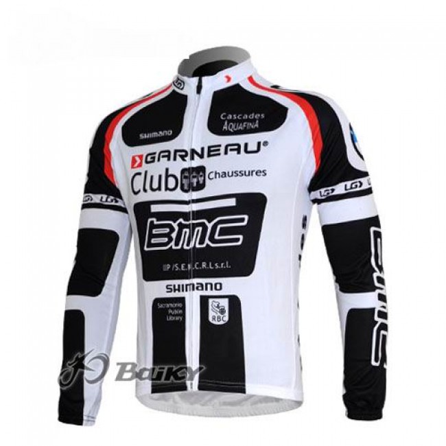 BMC Garneau Team Fahrradtrikot Langarm Weiß Schwarz EBGS961 BMC Garneau Team Fahrradtrikot Langarm Weiß Schwarz EBGS961