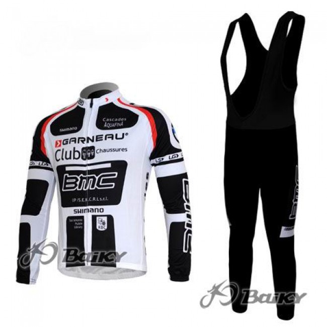 BMC Garneau Team Fahrradbekleidung Radtrikot Satz Langarm und Lange Fahrradhose Weiß Schwarz FITA385 BMC Garneau Team Fahrradbekleidung Radtrikot Satz Langarm und Lange Fahrradhose Weiß Schwarz FITA385