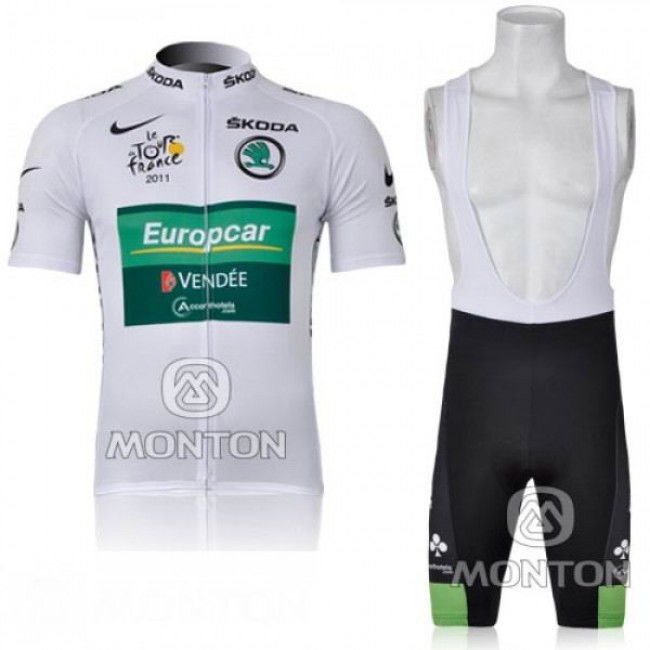 Europcar Pro Team Vendee Fahrradbekleidung Satz Fahrradtrikot Kurzarm Trikot und Kurz Trägerhose Weiß DENS218 Europcar Pro Team Vendee Fahrradbekleidung Satz Fahrradtrikot Kurzarm Trikot und Kurz Trägerhose Weiß DENS218