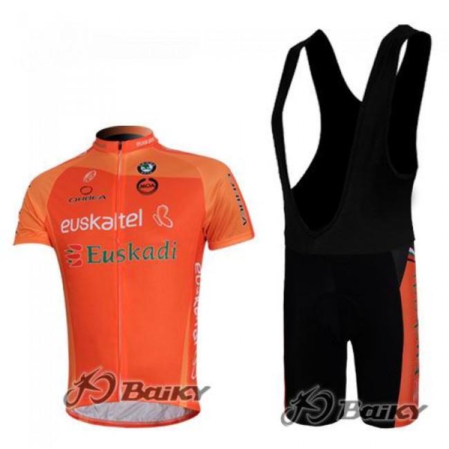 Euskaltel-Euskadi Pro Team Radtrikot Kurzarm Kurz Trägerhose Kits Orange ESRV990 Euskaltel-Euskadi Pro Team Radtrikot Kurzarm Kurz Trägerhose Kits Orange ESRV990