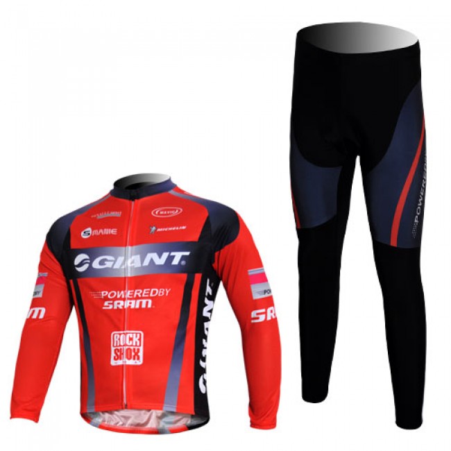 Giant Sram Pro Team Fahrradbekleidung Radtrikot Satz Langarm und Lange Fahrradhose Rot Schwarz VBRP836 Giant Sram Pro Team Fahrradbekleidung Radtrikot Satz Langarm und Lange Fahrradhose Rot Schwarz VBRP836