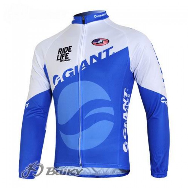 Giant Ride Life Fahrradtrikot Langarm Blau Weiß WXUW806 Giant Ride Life Fahrradtrikot Langarm Blau Weiß WXUW806