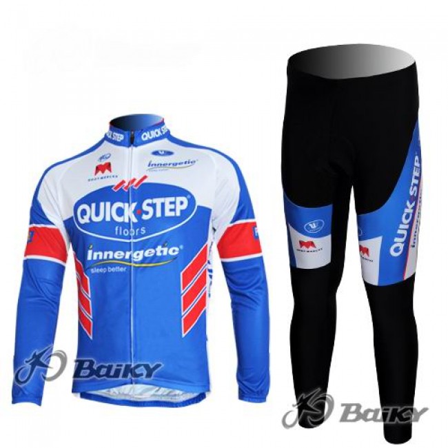 Omega Pharma-Quick Step innergetic Fahrradbekleidung Radtrikot Satz Langarm und Lange Fahrradhose Blau Weiß RAAG865 Omega Pharma-Quick Step innergetic Fahrradbekleidung Radtrikot Satz Langarm und Lange Fahrradhose Blau Weiß RAAG865