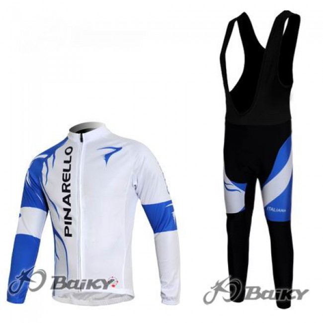 Pinarello Pro Team Fahrradbekleidung Radtrikot Satz Langarm und Lange Trägerhose Weiß Blau ZWEZ266 Pinarello Pro Team Fahrradbekleidung Radtrikot Satz Langarm und Lange Trägerhose Weiß Blau ZWEZ266