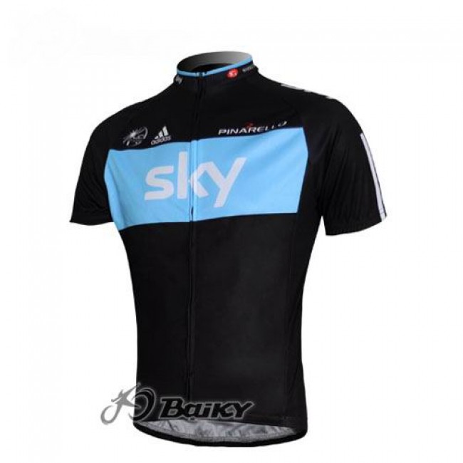 SKY Pro Team Radtrikot Kurzarm Schwarz Blau FUUL724