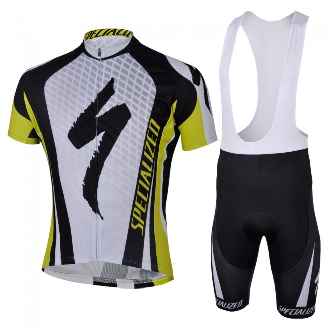 2013 Specialized Fahrradbekleidung Satz Fahrradtrikot Kurzarm Trikot und Kurz Trägerhose Weiß Schwarz Gelb SHWE548 2013 Specialized Fahrradbekleidung Satz Fahrradtrikot Kurzarm Trikot und Kurz Trägerhose Weiß Schwarz Gelb SHWE548