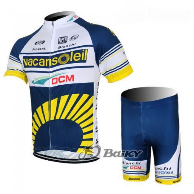 2012 Vacansoleil-DCM Radbekleidung Radtrikot Kurzarm und Fahrradhosen Kurz Weiß Blau Gelb CDLP979 2012 Vacansoleil-DCM Radbekleidung Radtrikot Kurzarm und Fahrradhosen Kurz Weiß Blau Gelb CDLP979