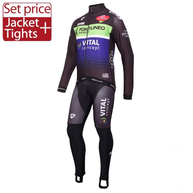 2016 FORTUNEO-VITAL CONCEPT Team Fahrradbekleidung Satz Radtrikot Langarm und Lange Radhose SXHF961 2016 FORTUNEO-VITAL CONCEPT Team Fahrradbekleidung Satz Radtrikot Langarm und Lange Radhose SXHF961