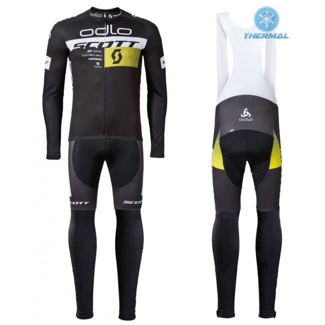 2016 Scott ODLO Team Schwarz thermisch Fahrradbekleidung Satz Radtrikot Langarm+Lang Trägerhose EWIG730 2016 Scott ODLO Team Schwarz thermisch Fahrradbekleidung Satz Radtrikot Langarm+Lang Trägerhose EWIG730