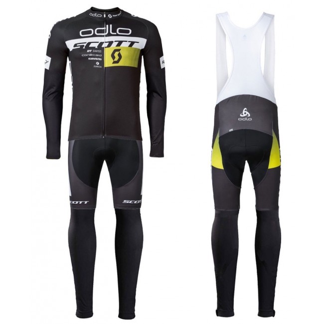 2016 Scott ODLO Team Schwarz Fahrradbekleidung Satz Radtrikot Langarm+Lang Trägerhose SDIY589 2016 Scott ODLO Team Schwarz Fahrradbekleidung Satz Radtrikot Langarm+Lang Trägerhose SDIY589