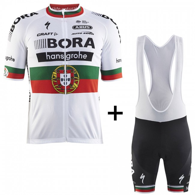 BORA Hansgrohe Pro Team 2017 Champion Portugais Fahrradbekleidung Satz Radtrikot Kurzarm+Kurz Trägerhose 634DTTS BORA Hansgrohe Pro Team 2017 Champion Portugais Fahrradbekleidung Satz Radtrikot Kurzarm+Kurz Trägerhose 634DTTS