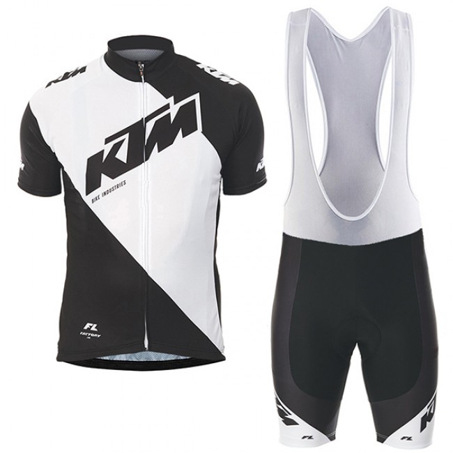 2017 KTM Fahrradbekleidung Satz Radtrikot Kurzarm+Kurz Trägerhose Weiß Schwarz 705HBRH 2017 KTM Fahrradbekleidung Satz Radtrikot Kurzarm+Kurz Trägerhose Weiß Schwarz 705HBRH