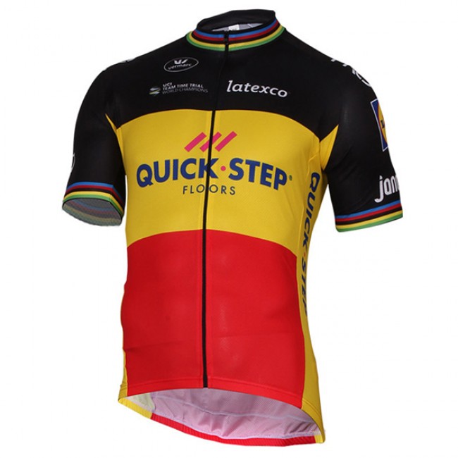 Quick Step Floors 2017 Schwarz Gelb Radtrikot Kurzarm 586VKWB Quick Step Floors 2017 Schwarz Gelb Radtrikot Kurzarm 586VKWB